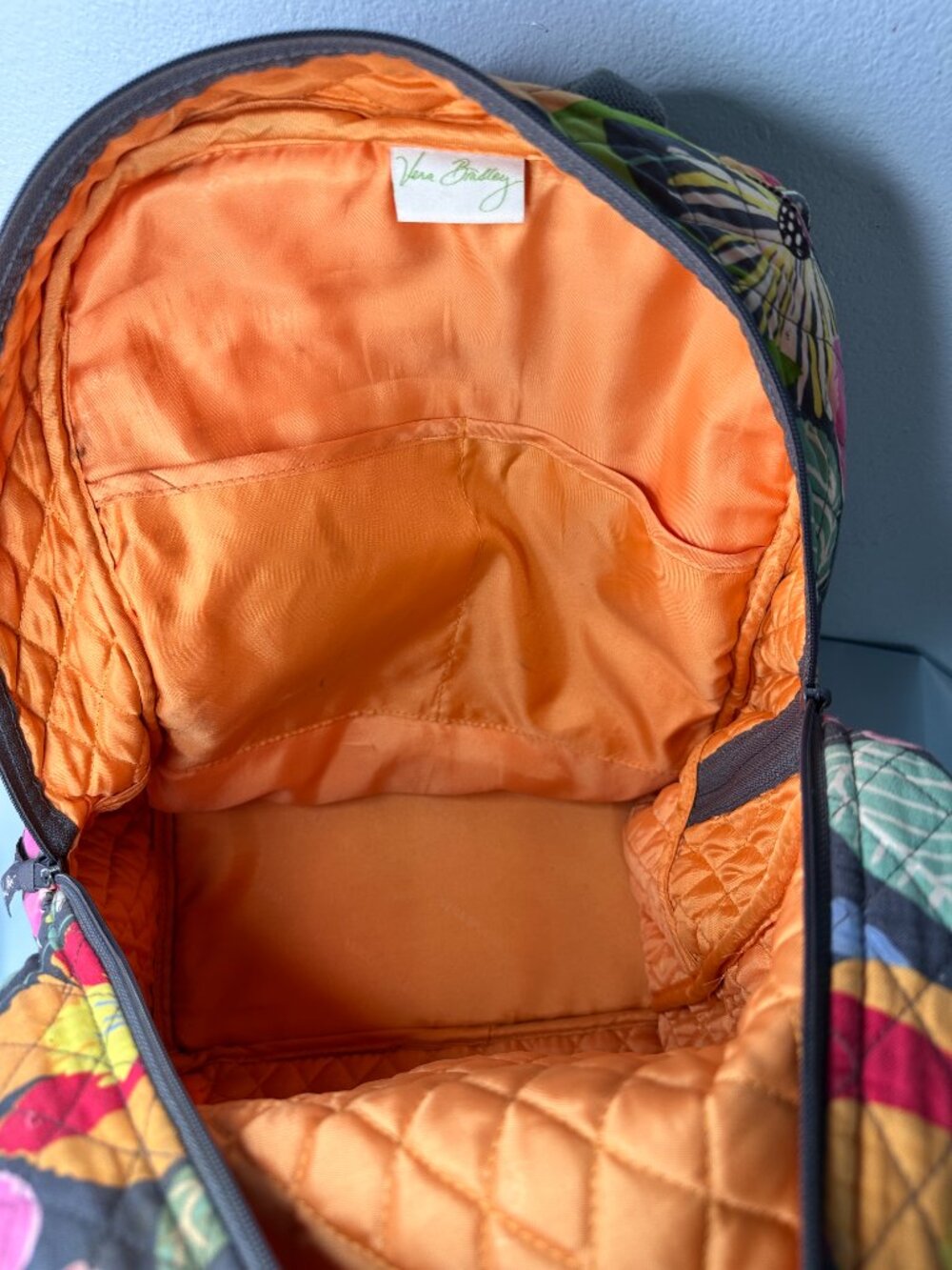 Vera Bradley Jazzy Blooms Quilted Backpack - Picture 9 of 11